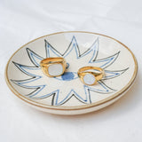 Gold and White Seashell Ring