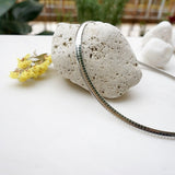 Silver Flat Snake Chain Choker