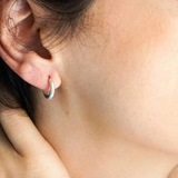 Classic Silver Open Hoop Earrings