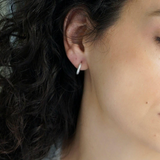 Classic Silver Open Hoop Earrings