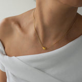 Gold Bold Drop Necklace