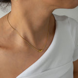 Gold Bold Drop Necklace