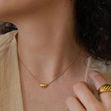 Gold Bold Drop Necklace