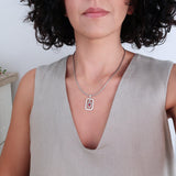 Ασημένιο Κολιέ με Καρδιά από Κόκκινο Σμάλτο