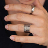 Silver Bubbles Textured Ring