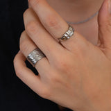 Silver Bubbles Textured Ring