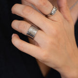 Silver Bubbles Textured Ring