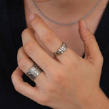 Silver Bubbles Textured Ring