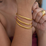 Gold Hammered Bangle