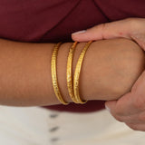 Gold Hammered Bangle