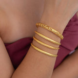 Gold Hammered Bangle