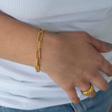 Gold Oval Link Chain Bracelet
