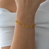 Gold Oval Link Chain Bracelet