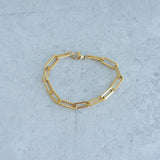 Gold Oval Link Chain Bracelet