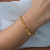 Gold Oval Link Chain Bracelet
