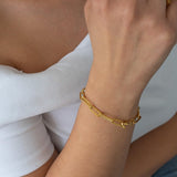 Gold Oval Link Chain Bracelet