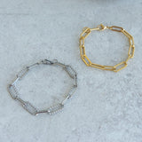 Gold Oval Link Chain Bracelet