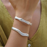Silver Bold Angular Shape Cuff