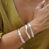 Silver Bold Angular Shape Cuff