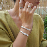 Silver Bold Angular Shape Cuff
