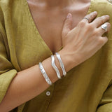 Silver Bold Angular Shape Cuff