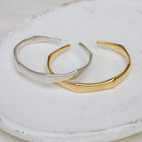 Silver Bold Angular Shape Cuff