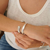 Open Silver Ethnic Tribal Cuff Bracelet