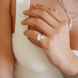 Silver Wrap Heart Pinky Ring