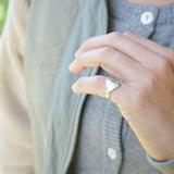 Silver Wrap Heart Pinky Ring