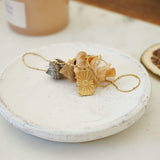 Gold Rectangle Pendant with Flower Necklace