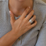 Silver Zebra Animal Print Pattern Ring