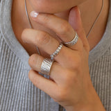 Silver Zebra Animal Print Pattern Ring