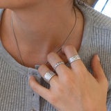 Silver Zebra Animal Print Pattern Ring