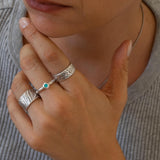 Silver Zebra Animal Print Pattern Ring