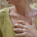 Silver Soft Open Twisted Ring