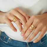Gold Lines Ring