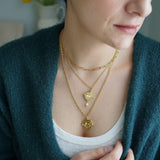 Gold Vintage-Style Evil Eye Protection Engraved Pendant