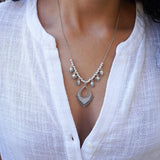 Silver Chandelier Rhombus Necklace