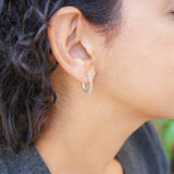 Silver Sun Hoop Earrings