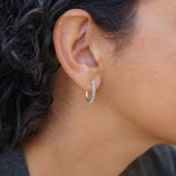 Silver Sun Hoop Earrings