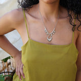 Silver Chandelier Rhombus Necklace