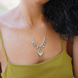Silver Chandelier Rhombus Necklace