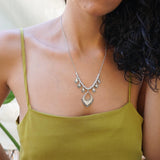 Silver Chandelier Rhombus Necklace