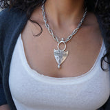 Silver Tuareg Coptic Shield Pendant Necklace