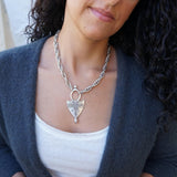 Silver Tuareg Coptic Shield Pendant Necklace