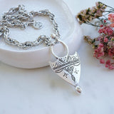 Silver Tuareg Coptic Shield Pendant Necklace