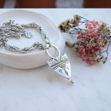 Silver Tuareg Coptic Shield Pendant Necklace