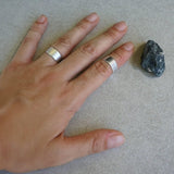 Simple Silver Thick Band Open Ring