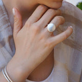 Silver Disc/Boomerang/Oval Signet Ring