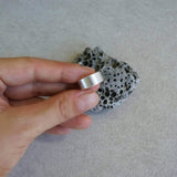 Simple Silver Thick Band Open Ring